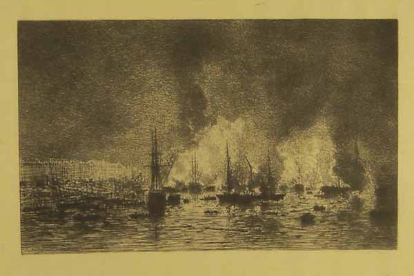 A Fire in the Port at Bordeaux